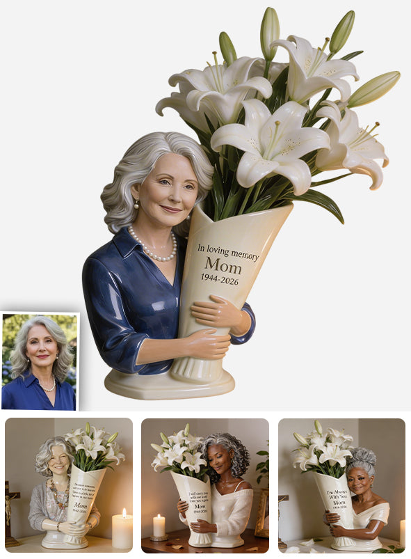 Heaven's Bloom - Personalisierte Gedenk-Acrylblumenvase