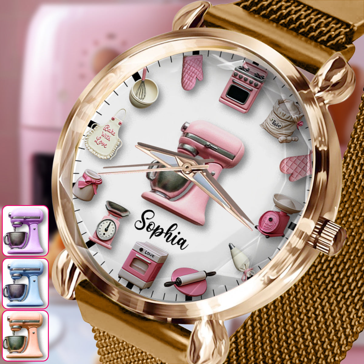 Love Baking - Personalized Baking Women Hand Watch