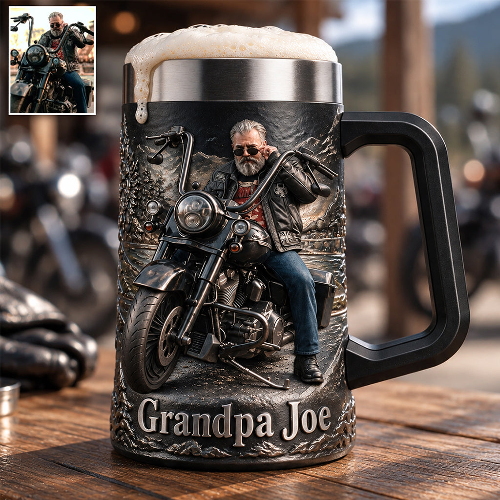 Born To Ride - Personalized Biker Beer Stein