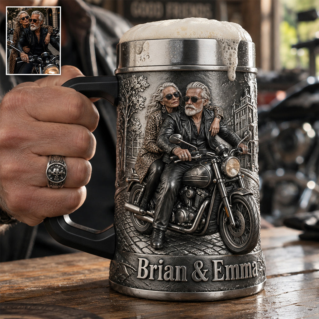 Born To Ride - Personalized Biker Beer Stein
