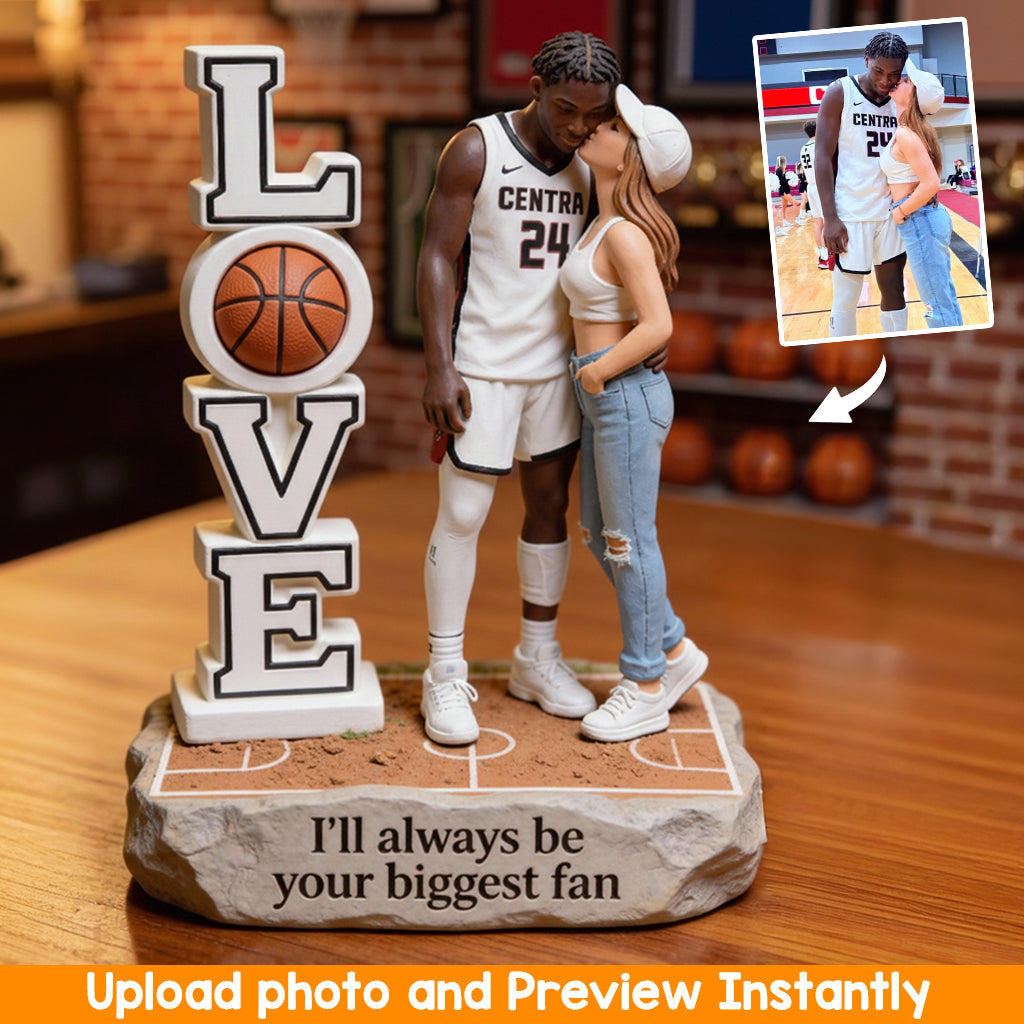 Je serai toujours ton plus grand fan - Plaque acrylique personnalisée en forme de ballon de football