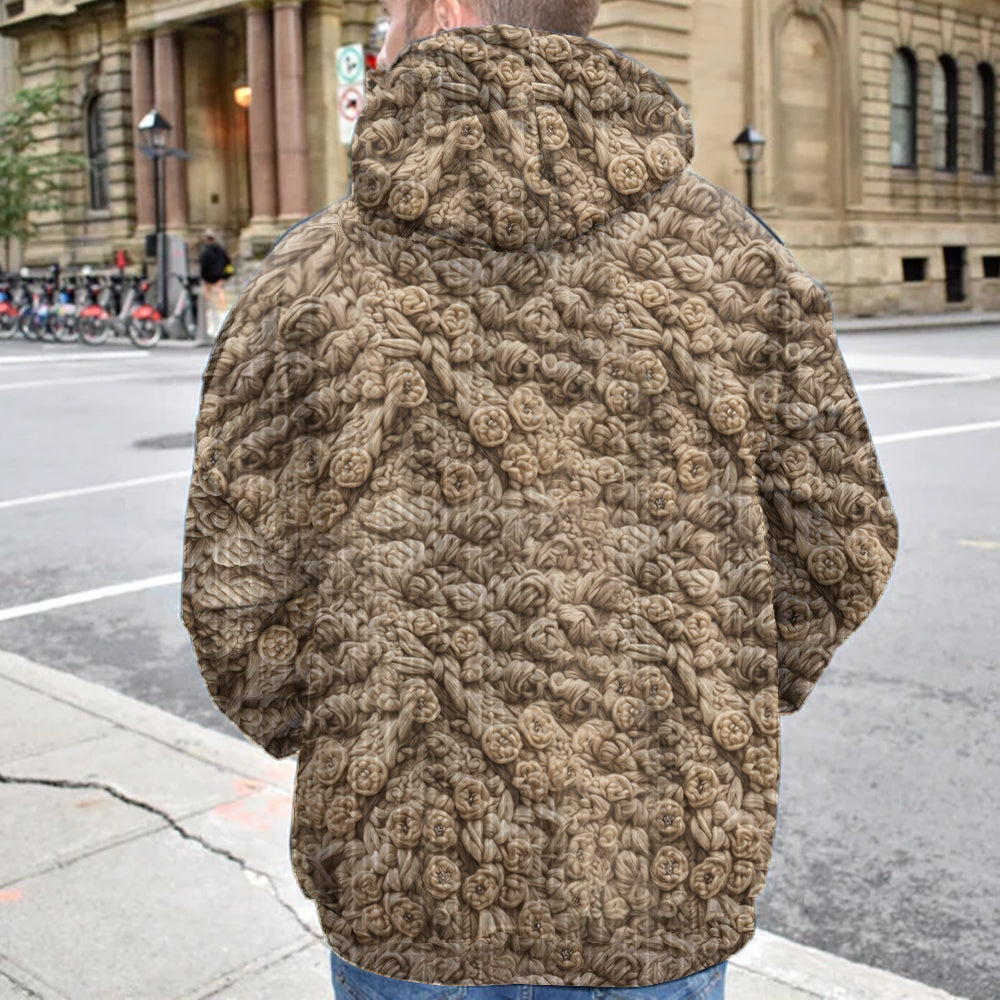 The Holy Family - Christian Waffle Hoodie