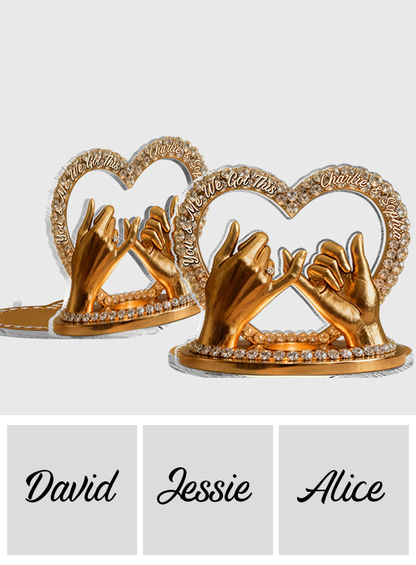 You & Me We Got This - Personalized Couple Candle Holder Sign