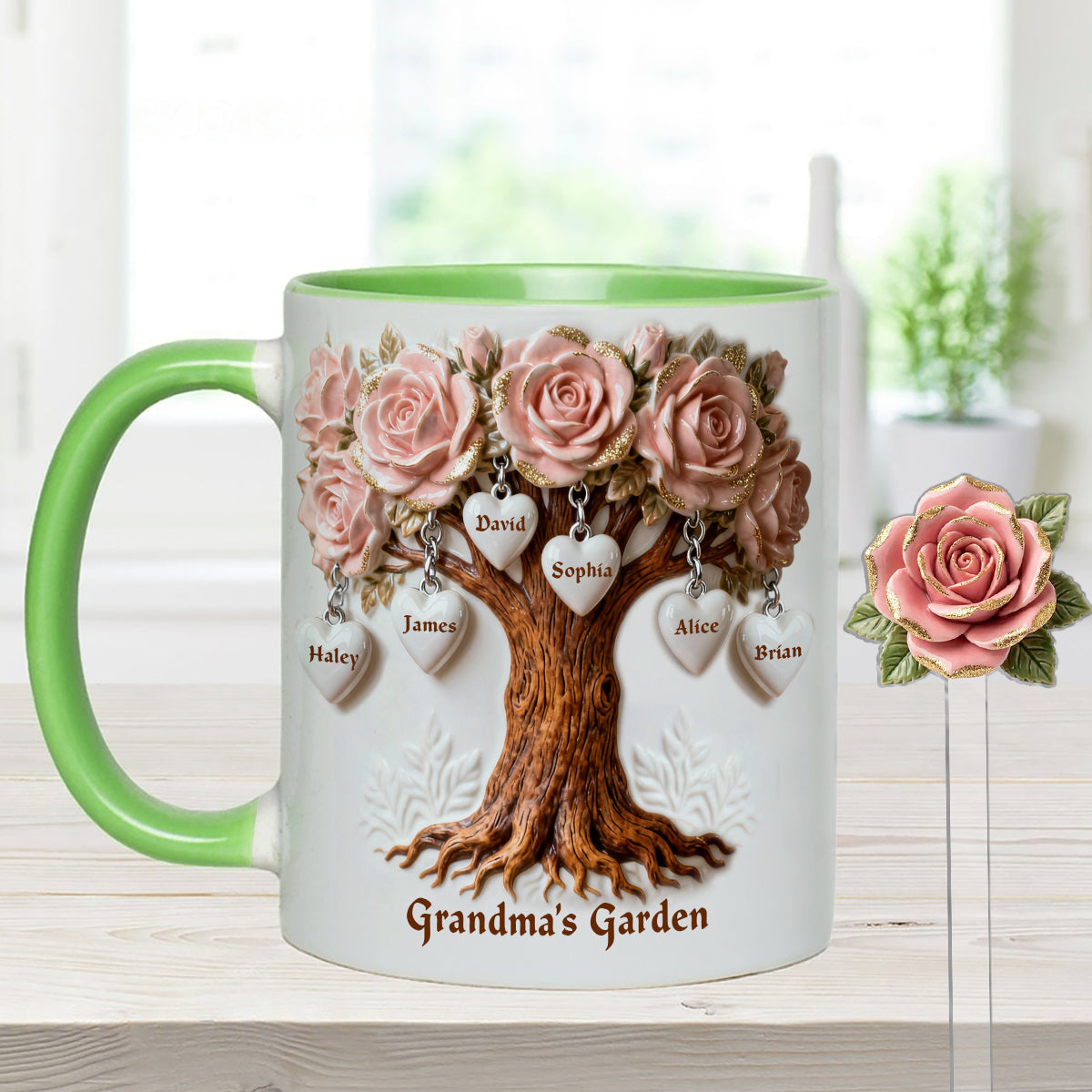 Das perfekte Geschenk für Mama und Oma – personalisiertes Oma-Set mit Akzentbecher und Acryl-Rührstäbchen