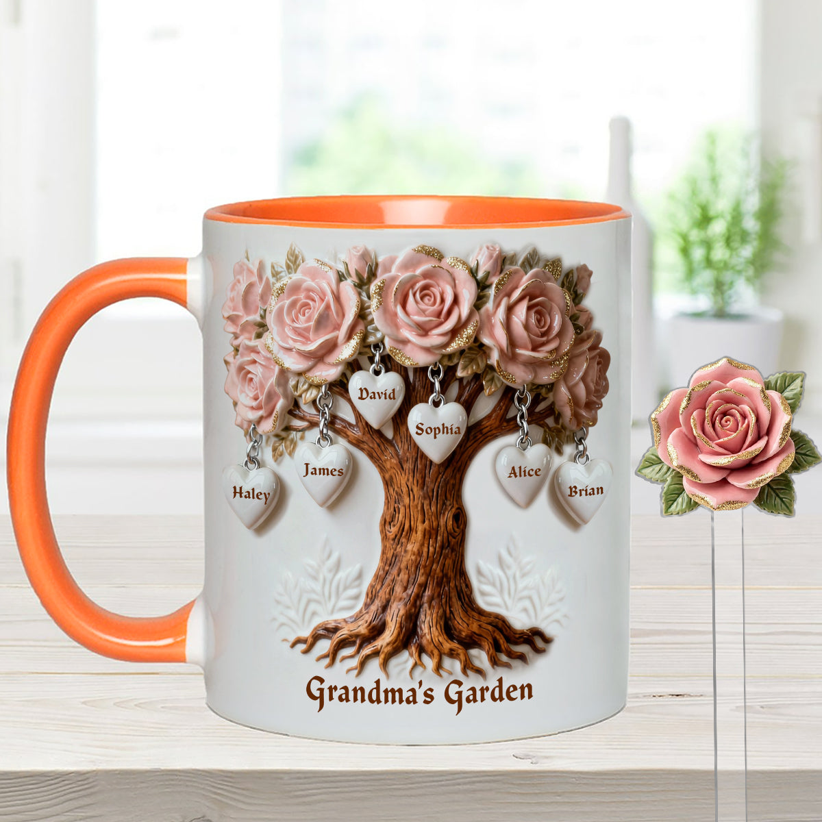 Das perfekte Geschenk für Mama und Oma – personalisiertes Oma-Set mit Akzentbecher und Acryl-Rührstäbchen