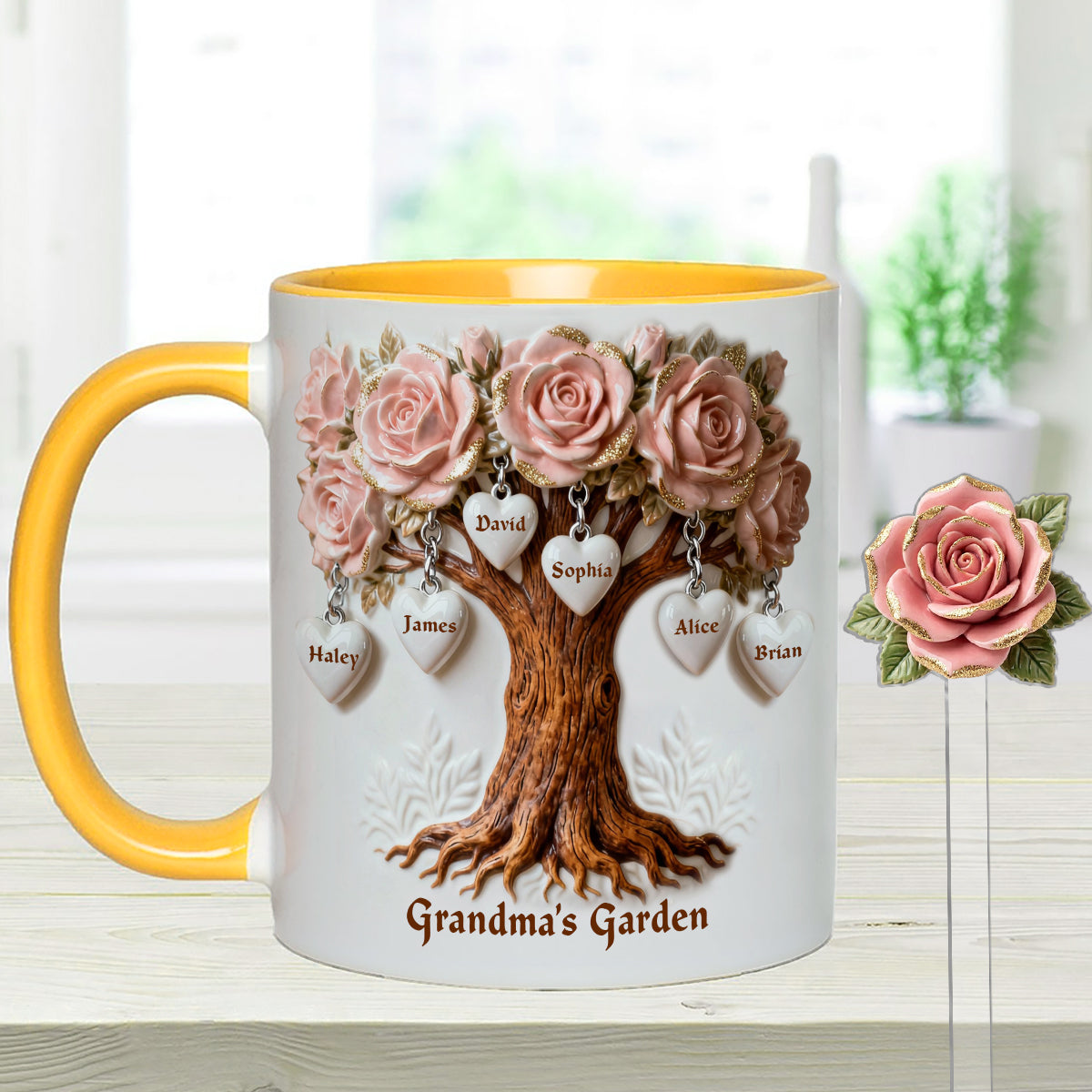 Das perfekte Geschenk für Mama und Oma – personalisiertes Oma-Set mit Akzentbecher und Acryl-Rührstäbchen