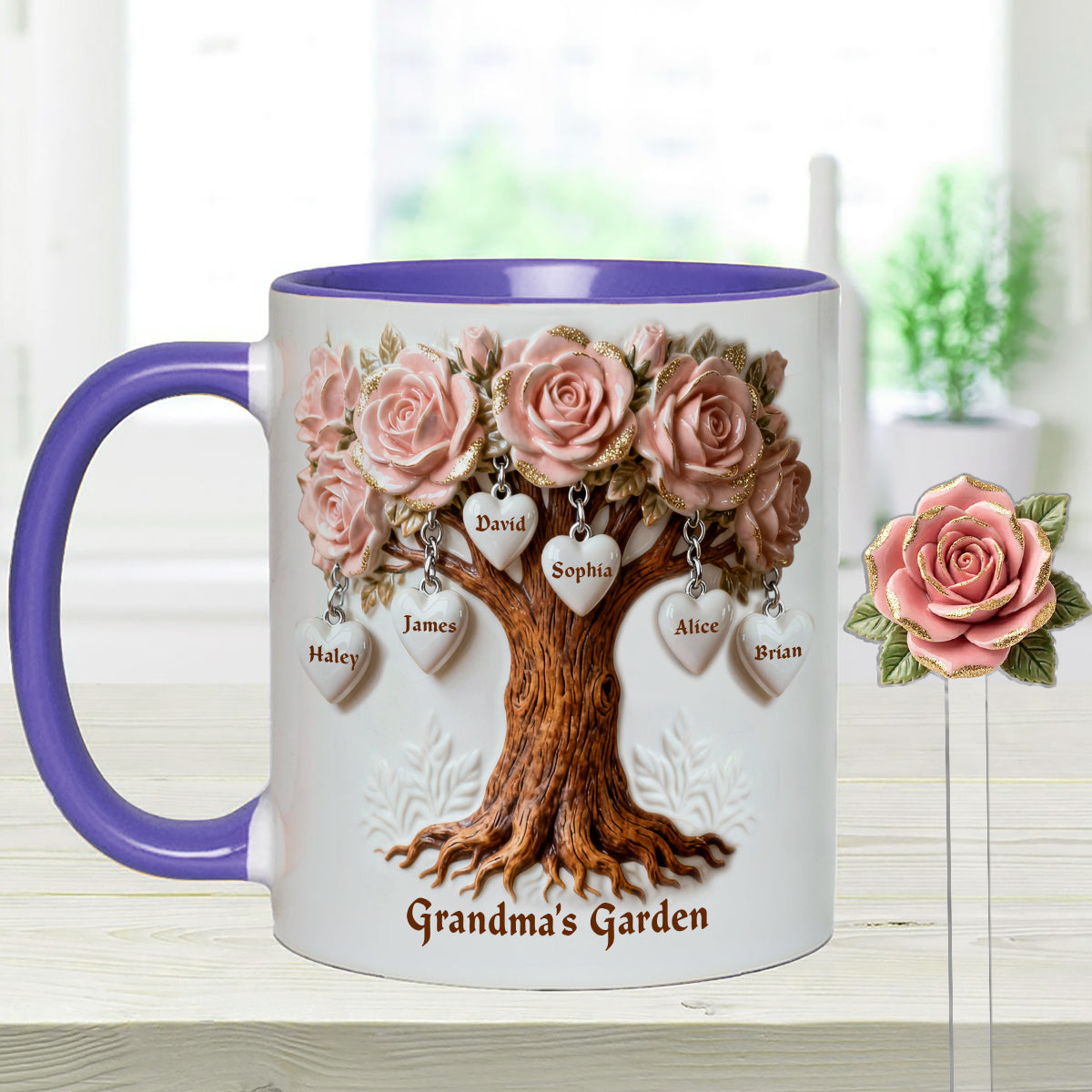 Das perfekte Geschenk für Mama und Oma – personalisiertes Oma-Set mit Akzentbecher und Acryl-Rührstäbchen