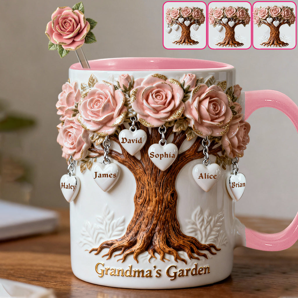 Das perfekte Geschenk für Mama und Oma – personalisiertes Oma-Set mit Akzentbecher und Acryl-Rührstäbchen