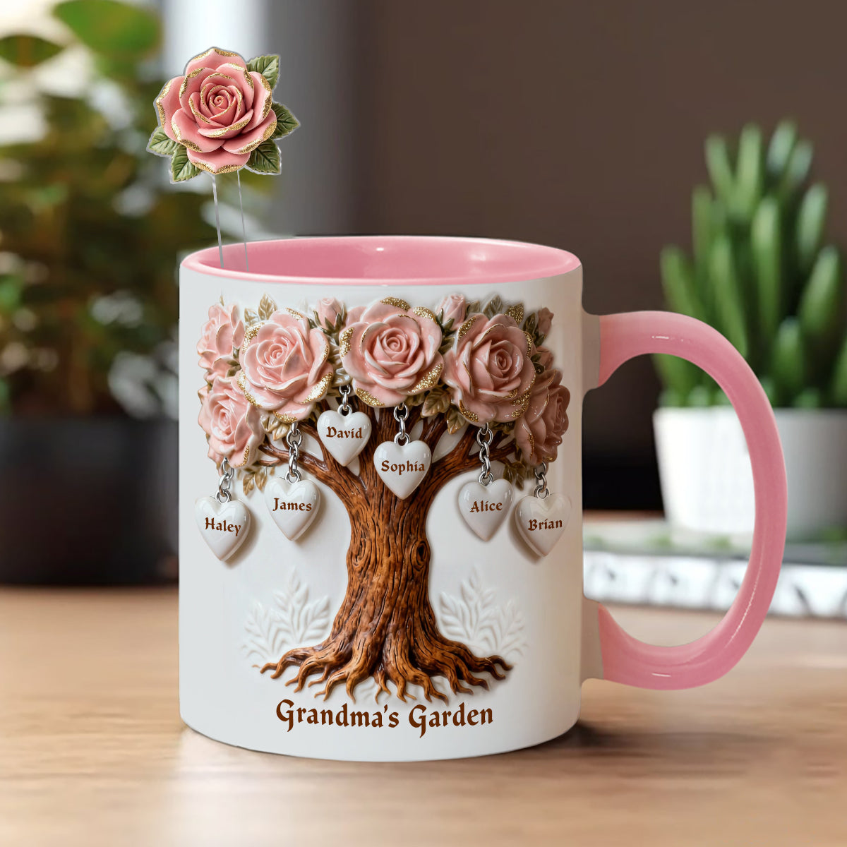 Das perfekte Geschenk für Mama und Oma – personalisiertes Oma-Set mit Akzentbecher und Acryl-Rührstäbchen