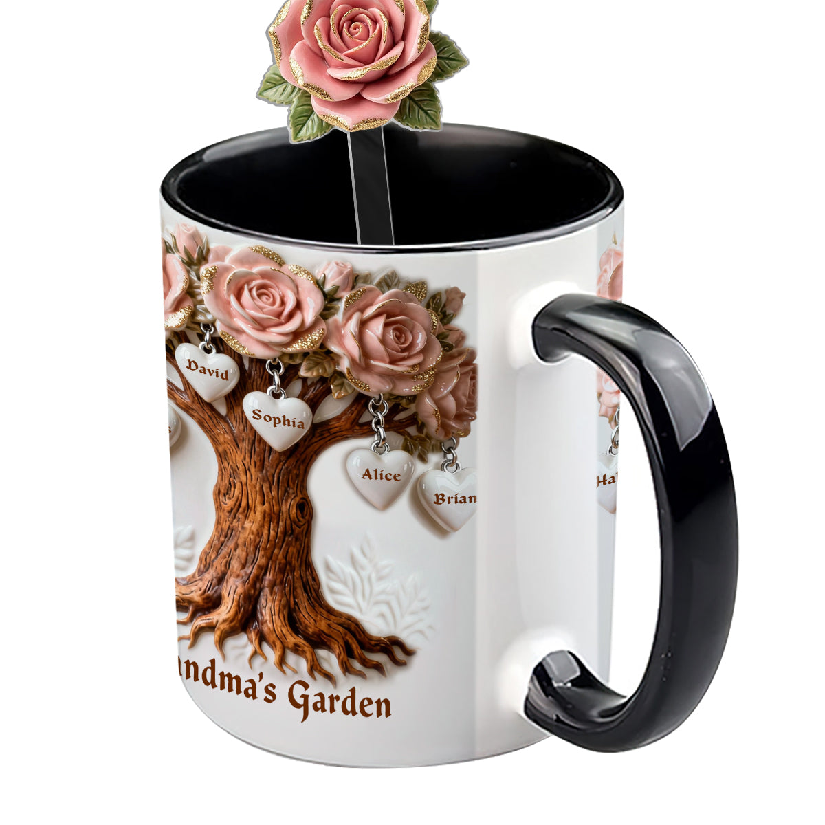 Das perfekte Geschenk für Mama und Oma – personalisiertes Oma-Set mit Akzentbecher und Acryl-Rührstäbchen