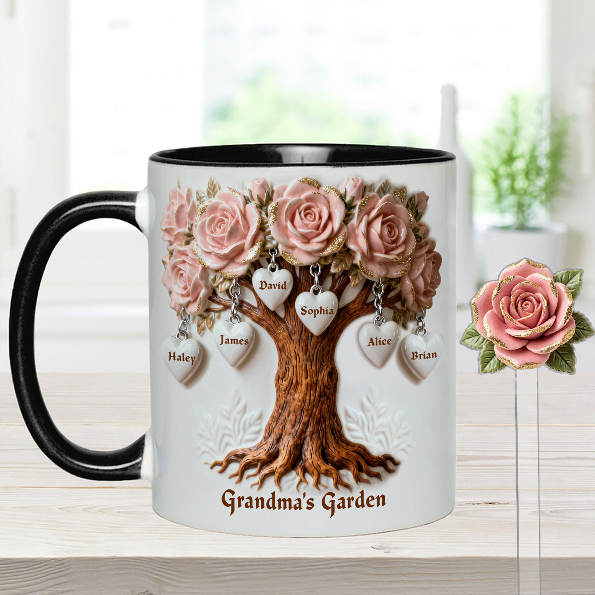 Das perfekte Geschenk für Mama und Oma – personalisiertes Oma-Set mit Akzentbecher und Acryl-Rührstäbchen