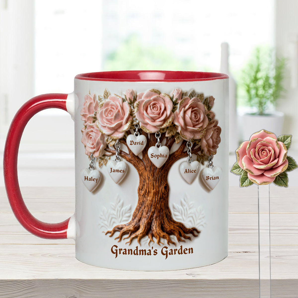 Das perfekte Geschenk für Mama und Oma – personalisiertes Oma-Set mit Akzentbecher und Acryl-Rührstäbchen