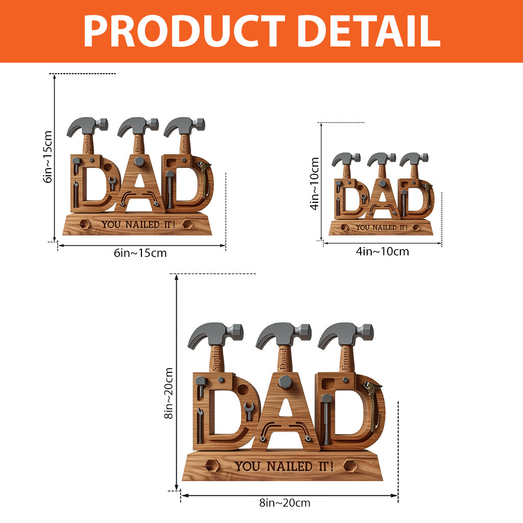 You Nailed It Dad - Personalized Father Custom Shaped Acrylic Plaque