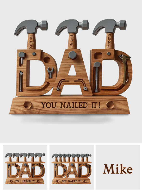 You Nailed It Dad - Personalized Father Custom Shaped Acrylic Plaque