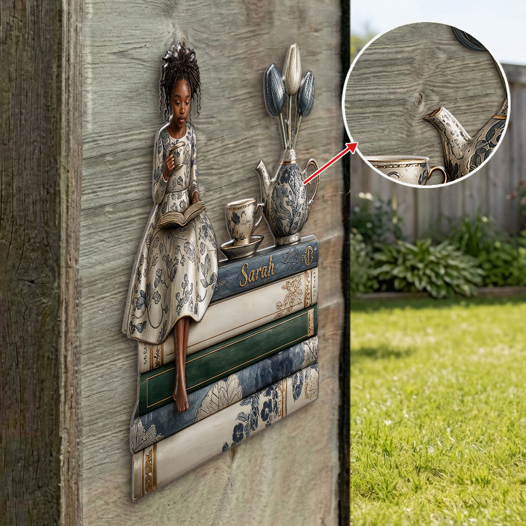 Book Lovers - Personalized Book 3D Printed Cut Metal Sign