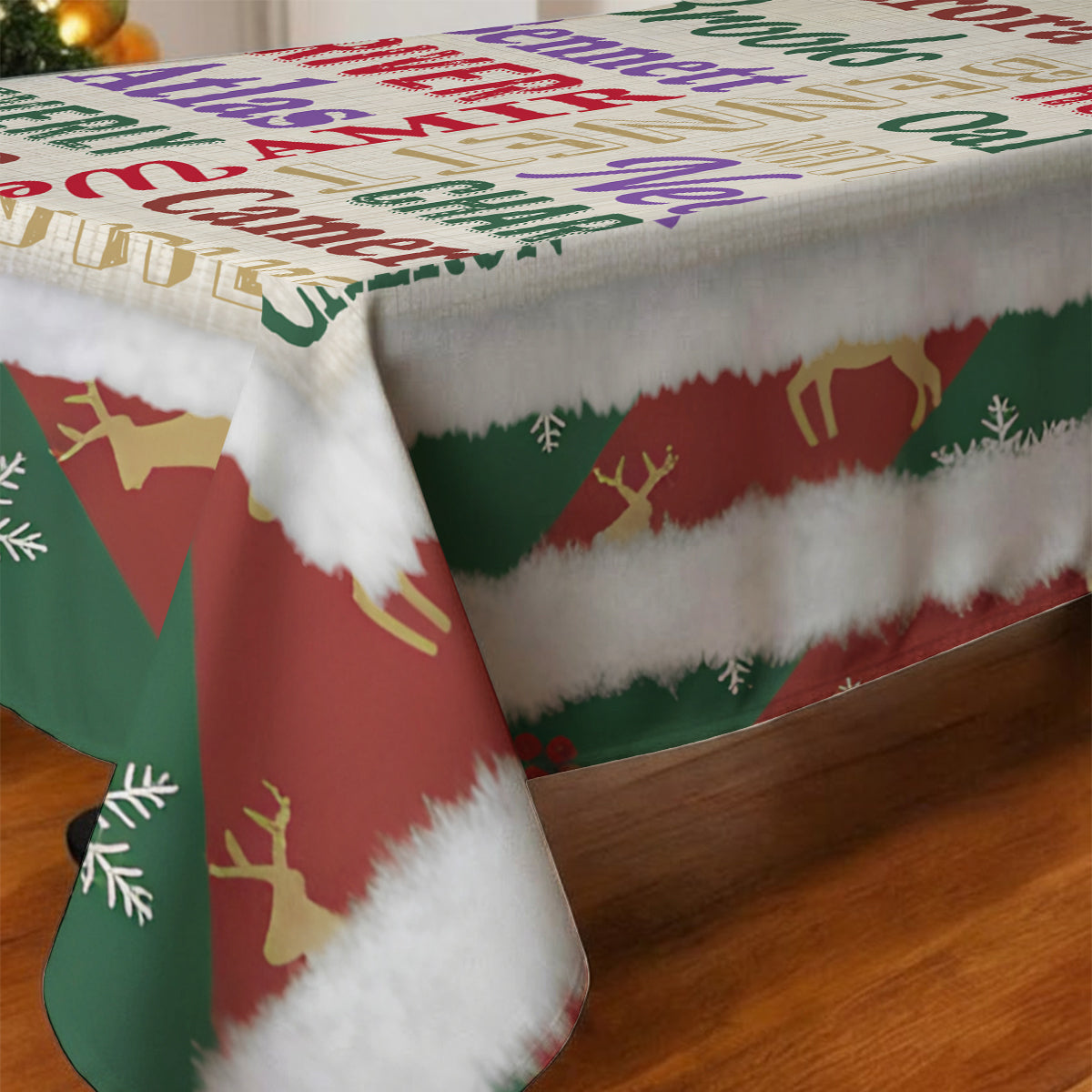 Happy Family - Personalized Family Table Cloth Cover