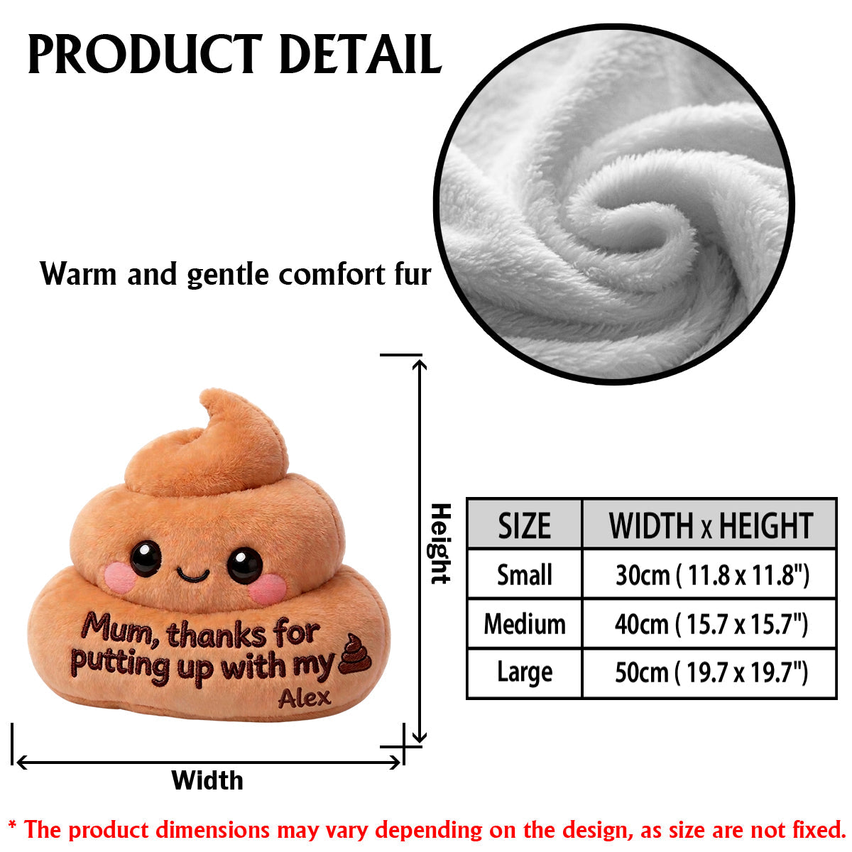 Thanks For Putting Up With My Sh*t - Personalized Mother Premium Faux Fur Pillow