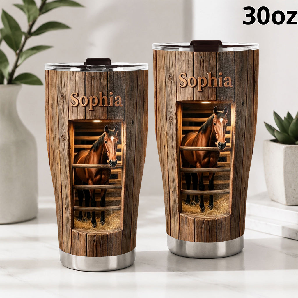 Life Is Better With Horses - Personalized Horse Tumbler