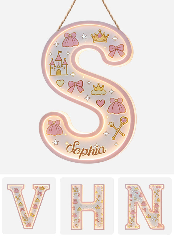 Princess Letter - Personalized Kid LED Light Acrylic Sign