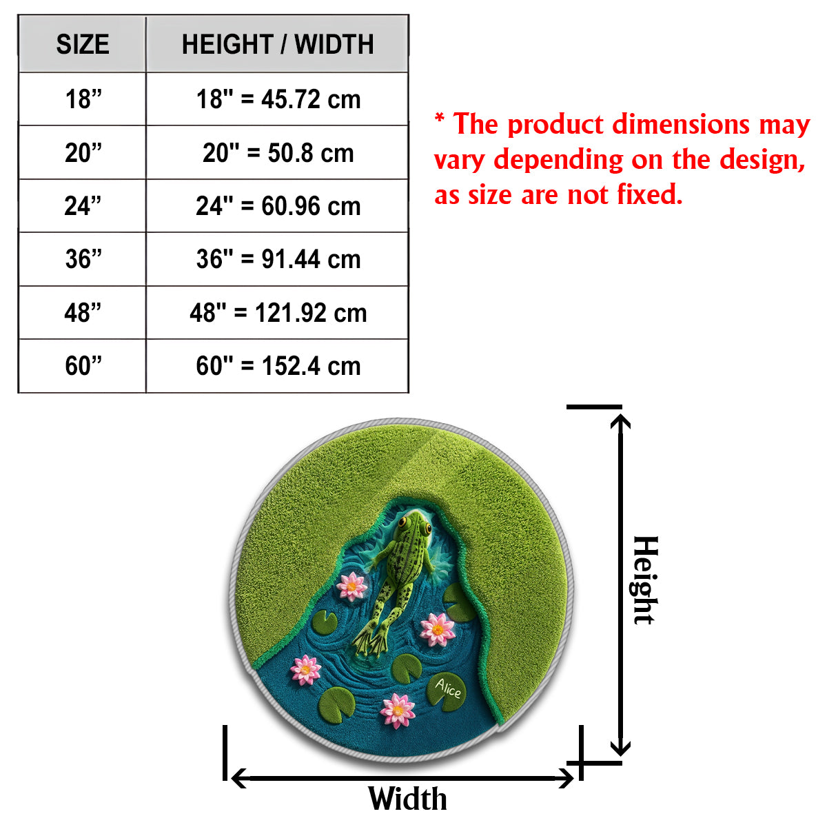 Beautiful Frog Swims In Lotus Lake - Personalized Frog Non-Slip Tufted Rug