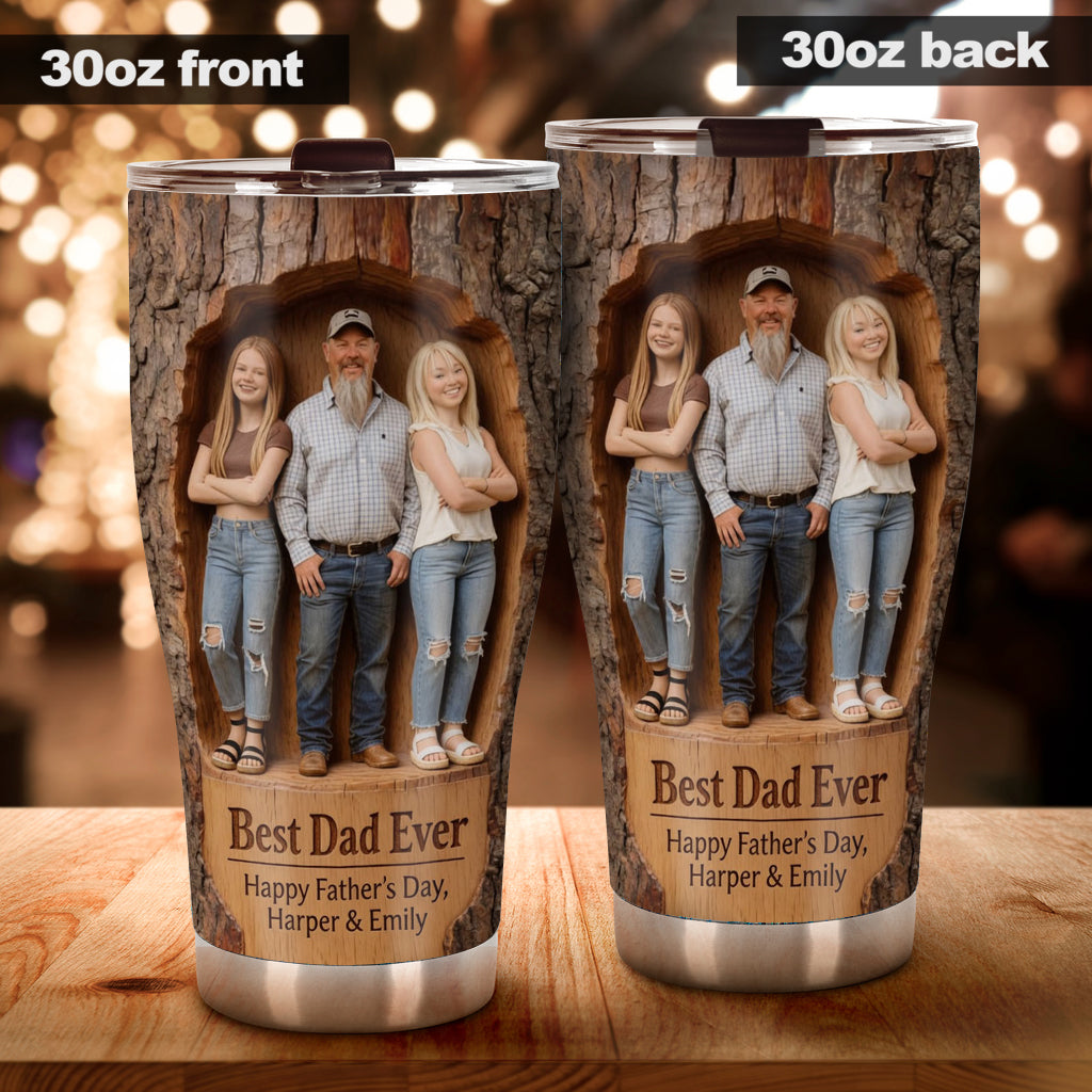 Bester Papa aller Zeiten, Individuelles Foto - Personalisierter Vater-Tumbler