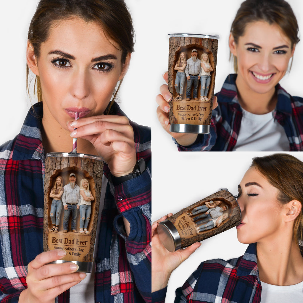 Bester Papa aller Zeiten, Individuelles Foto - Personalisierter Vater-Tumbler