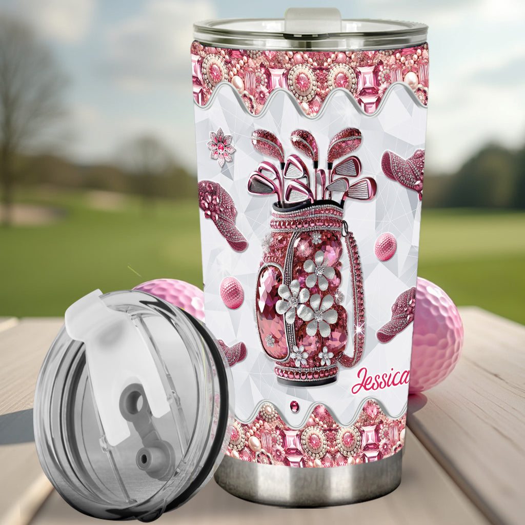 Just A Girl Who Loves Golf - Personalized Golf Tumbler