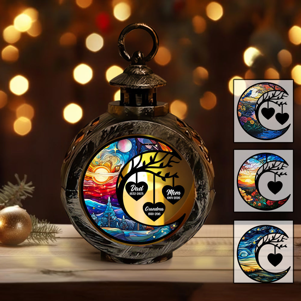 I Miss You - Personalized Memorial Round Lantern With Light