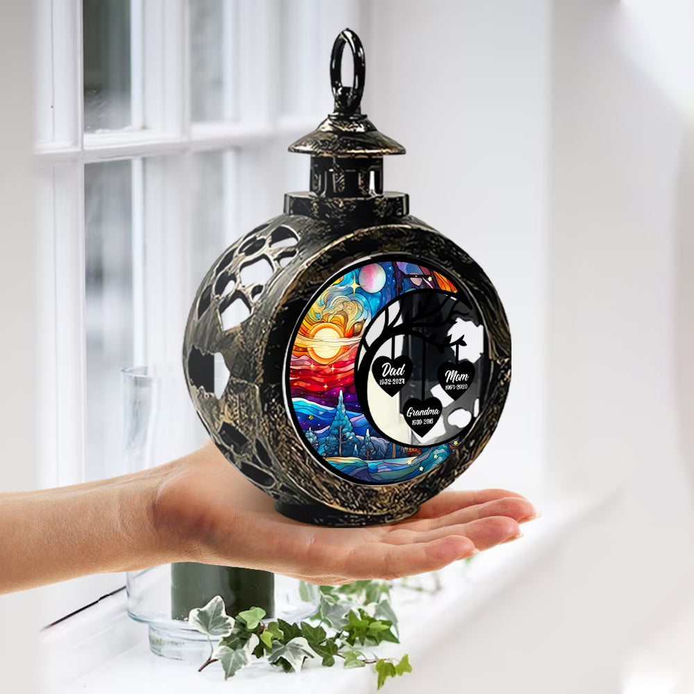 I Miss You - Personalized Memorial Round Lantern With Light