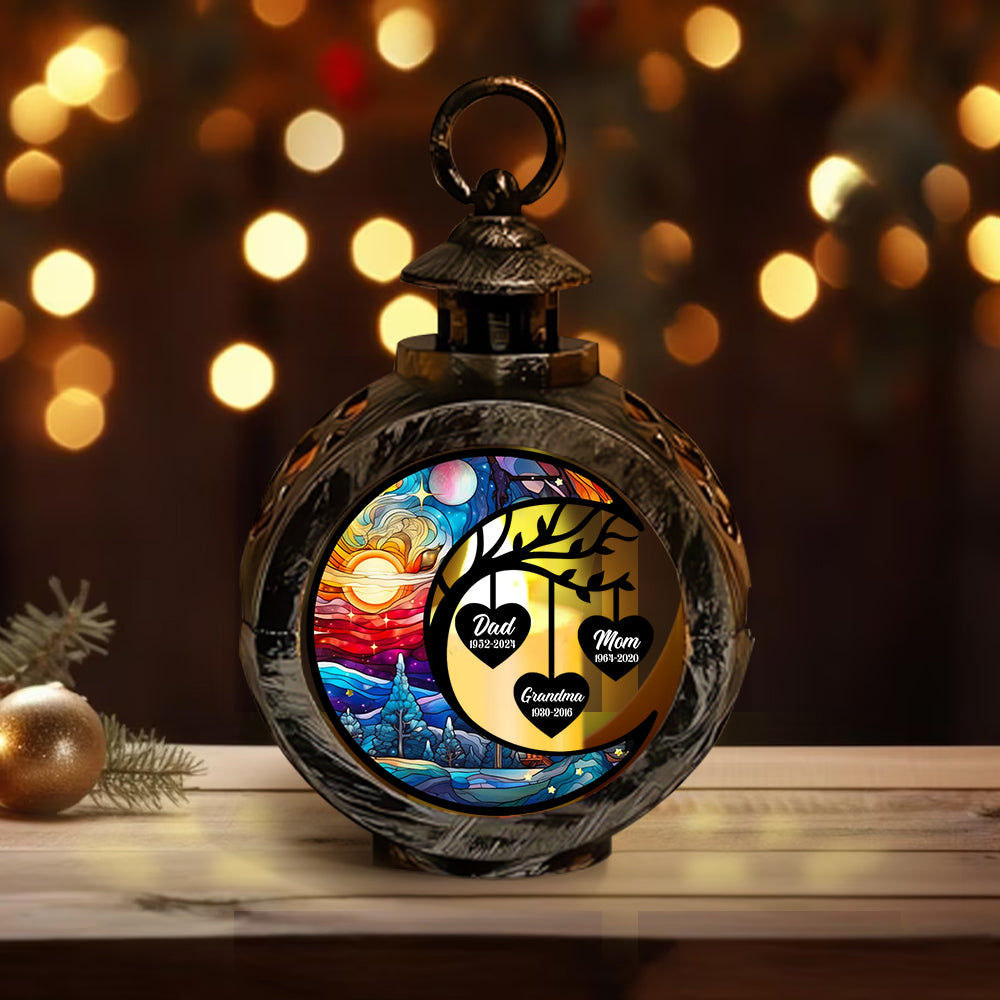 I Miss You - Personalized Memorial Round Lantern With Light