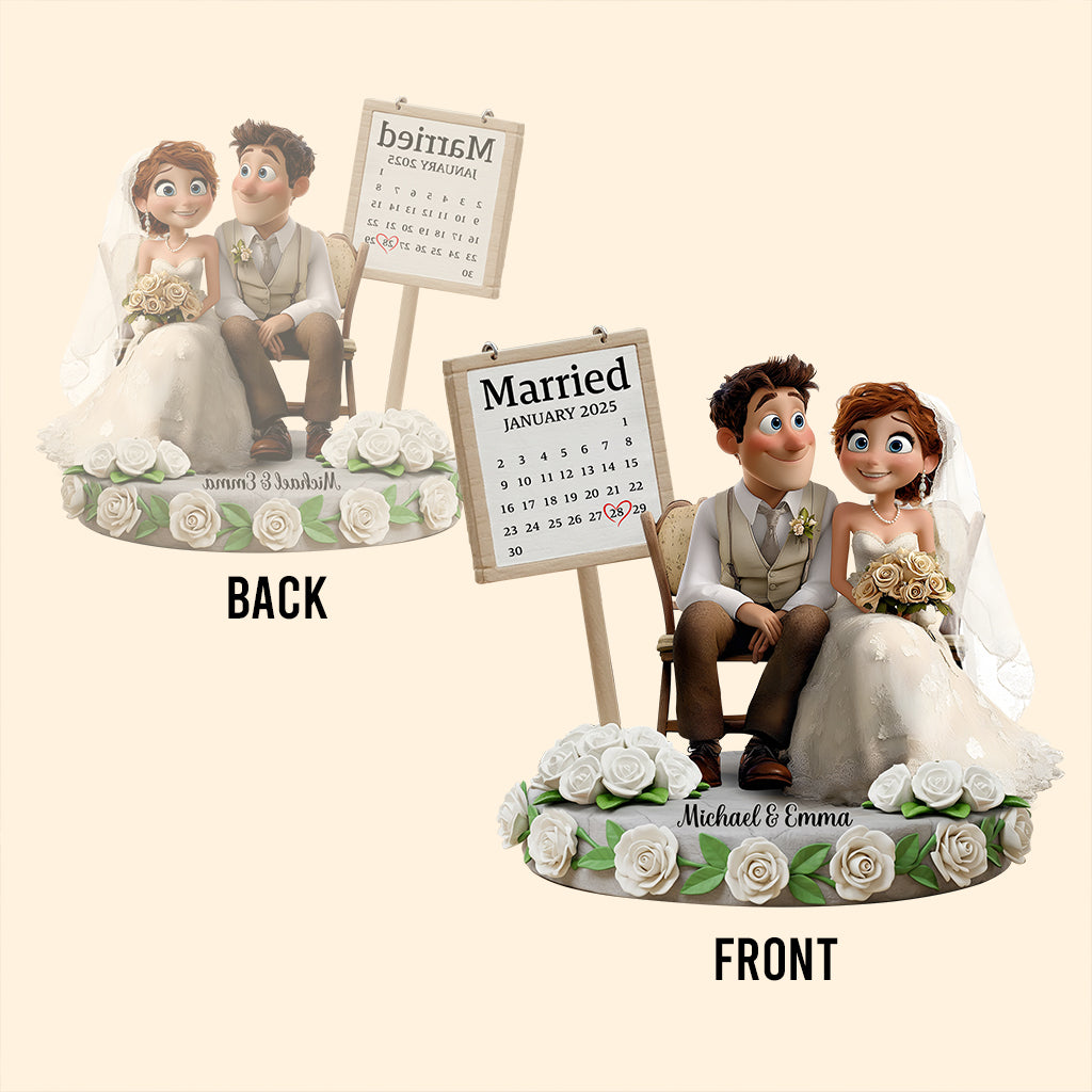 Happily Ever After - Personalized Couple Custom Shaped Acrylic Plaque