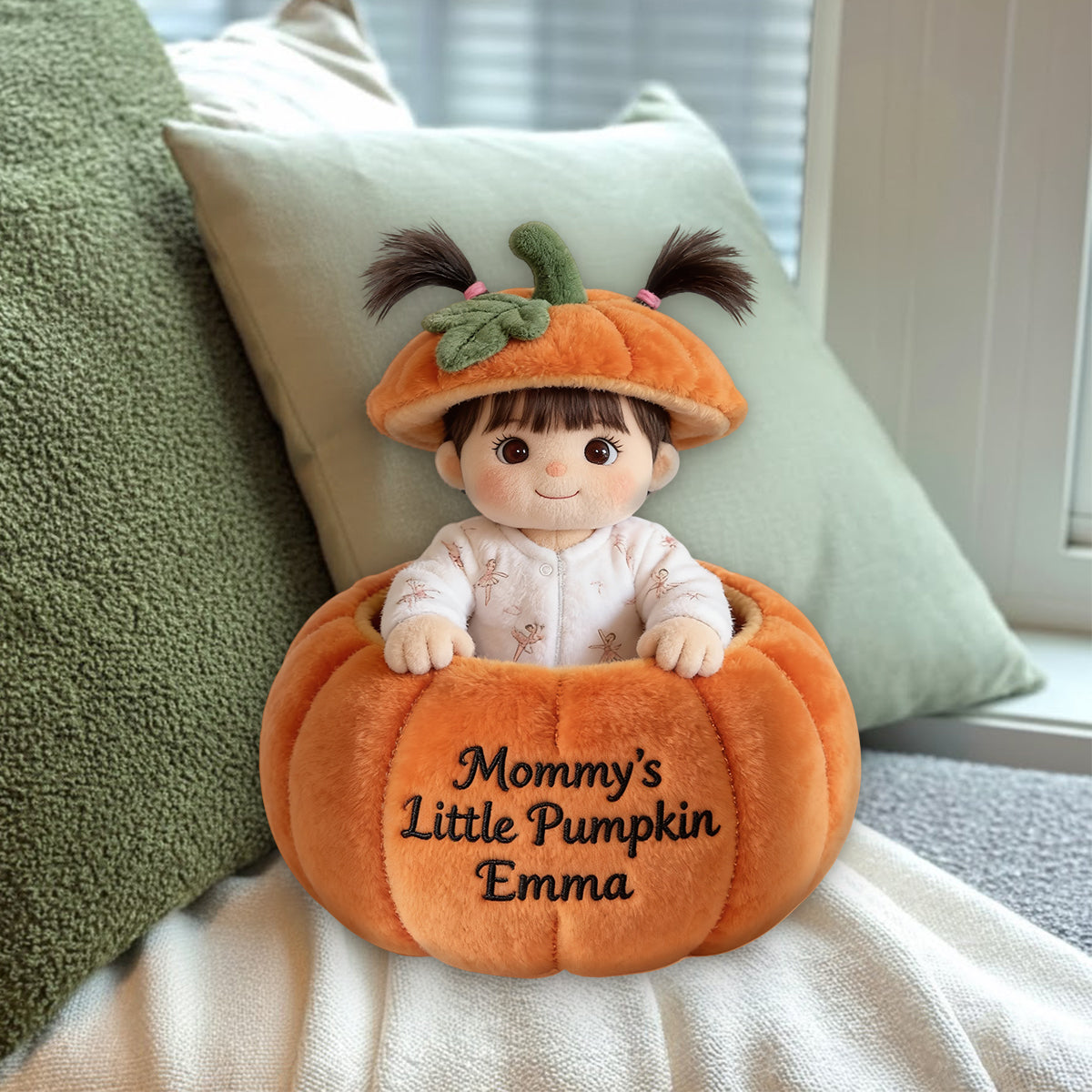 Little Pumpkin - Personalized Kid Premium Faux Fur Pillow