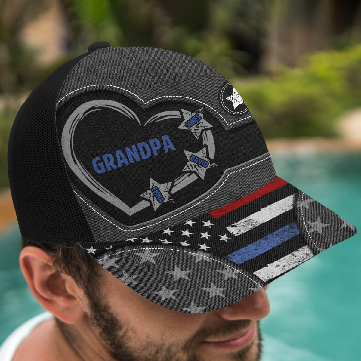 American Dad/ Papa... - Personalized Father Trucker Hat