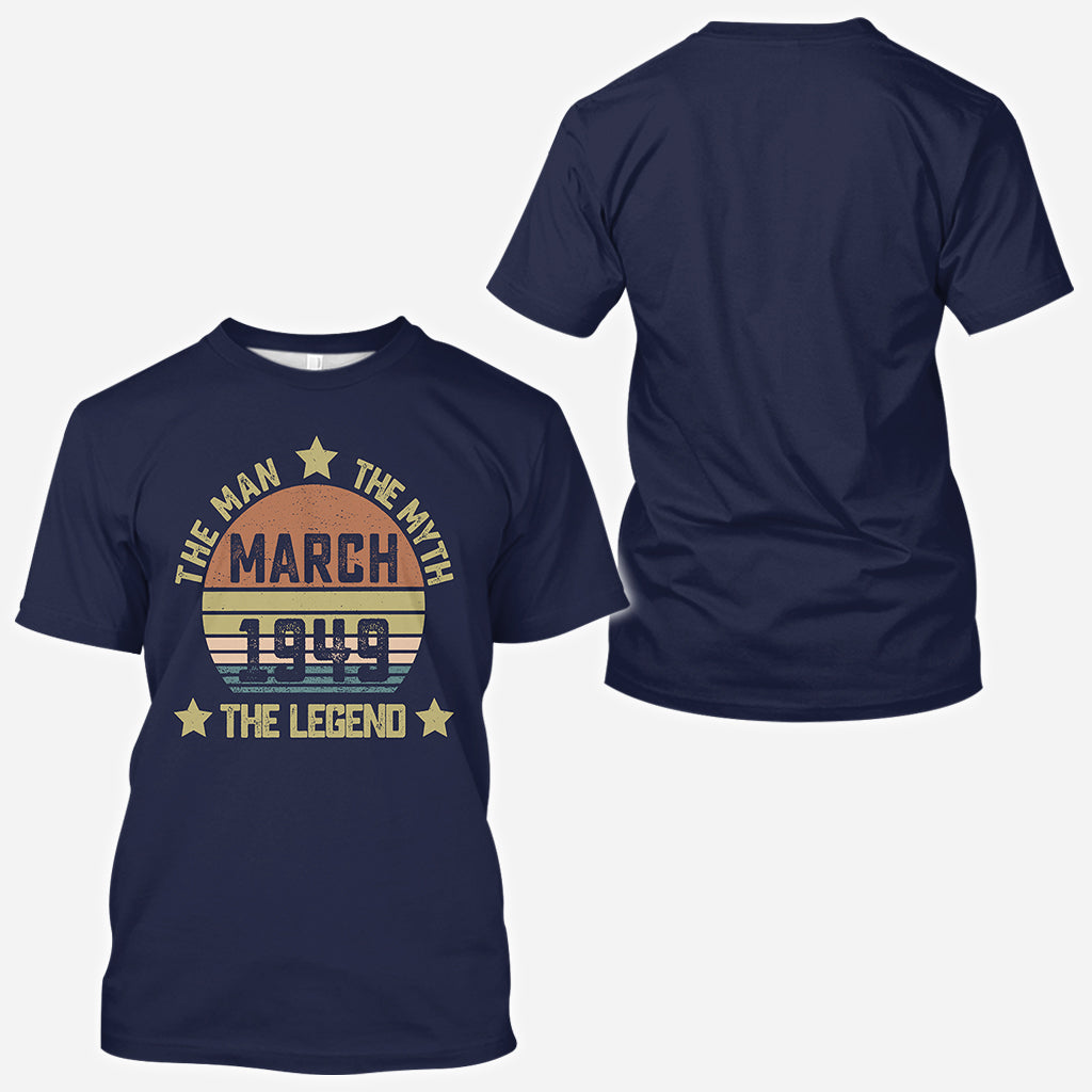 Birthday Gift, The Man The Myth The Legend - Personalized Birthday All Over Shirt