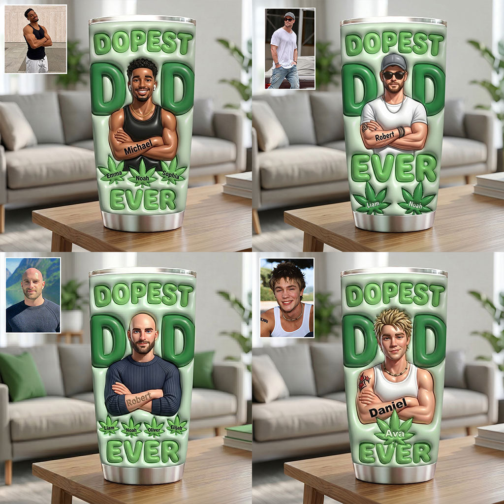 Dopest Dad Ever - Personalisierter Weed Tumbler