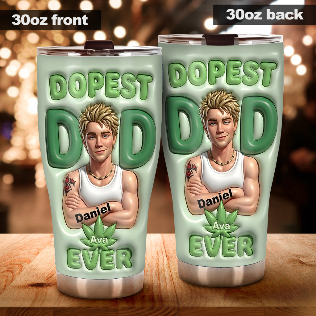 Dopest Dad Ever - Personalisierter Weed Tumbler