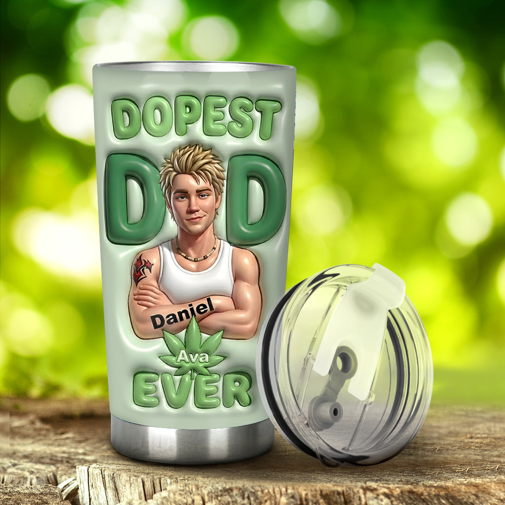 Dopest Dad Ever - Personalisierter Weed Tumbler