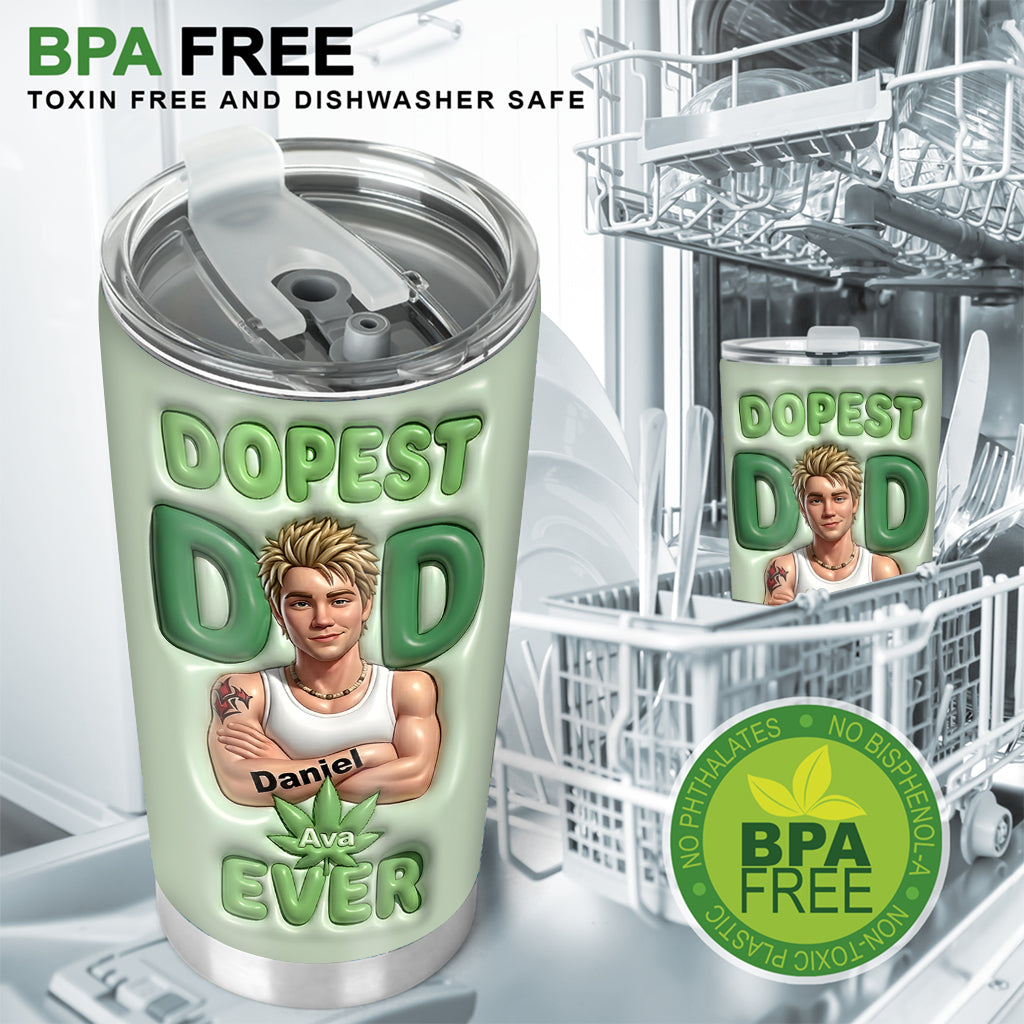Dopest Dad Ever - Personalisierter Weed Tumbler