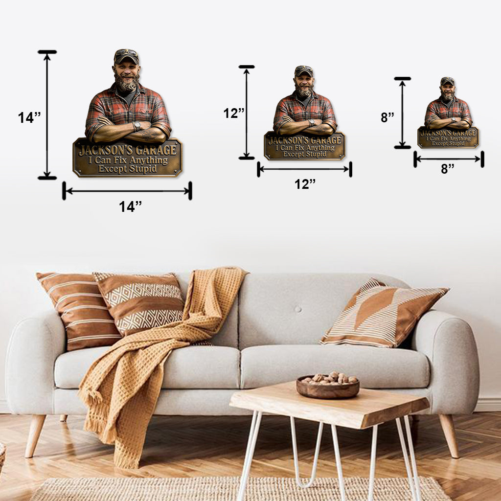 Jeder Manns persönliches Schild - Personalisierbares Metallschild für Väter