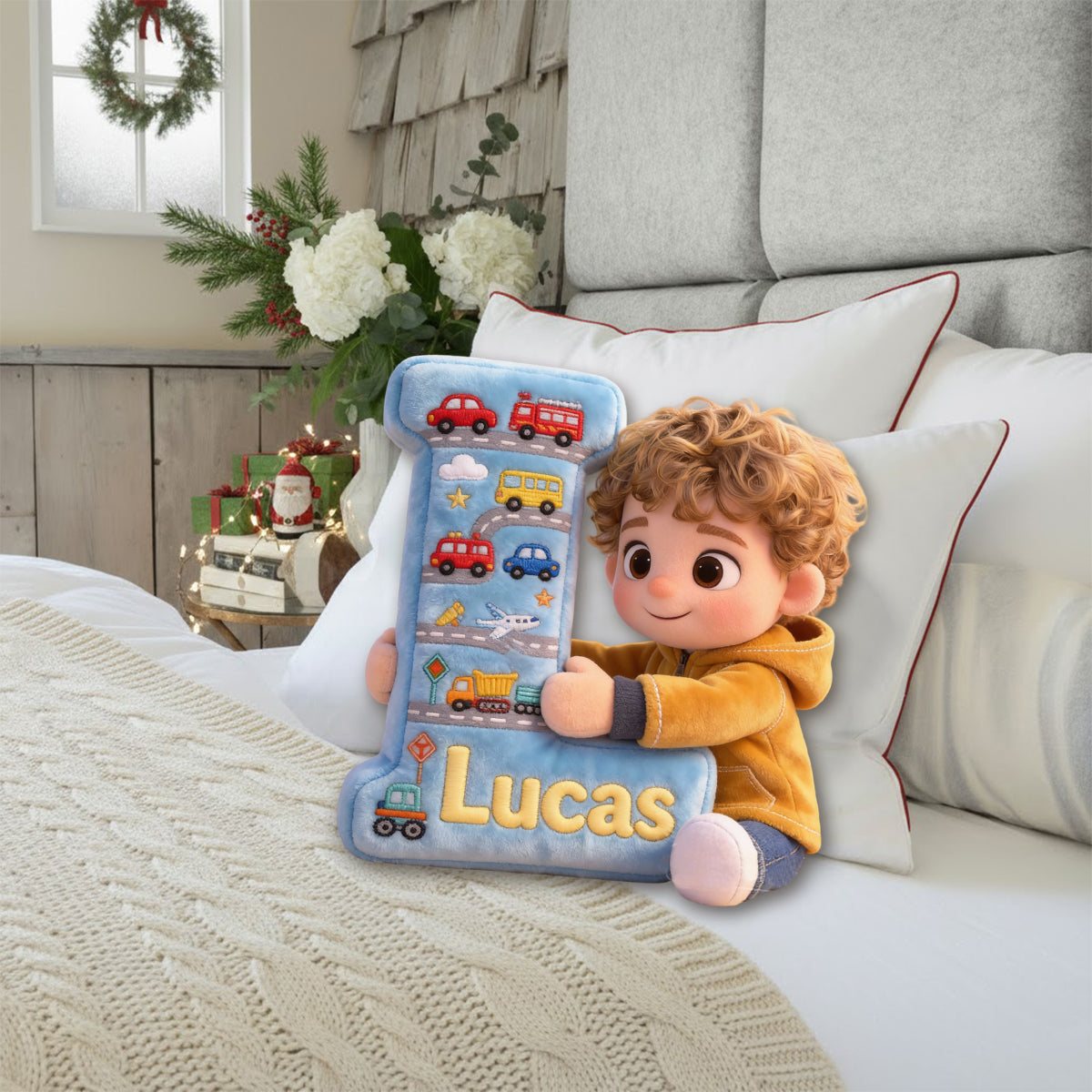 I Love You Baby - Personalized Kid Faux Fur Shaped Pillow