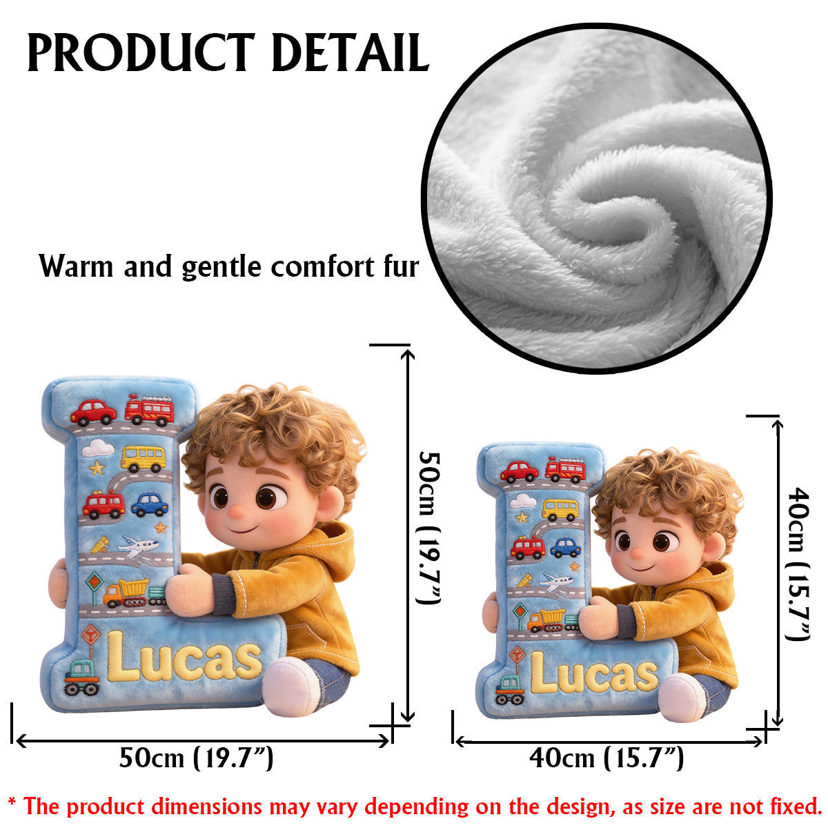 I Love You Baby - Personalized Kid Faux Fur Shaped Pillow