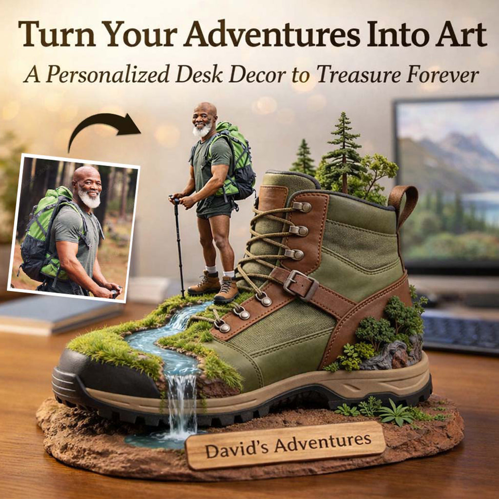 Love Hiking - Personalized Hiking Custom Shaped Acrylic Plaque