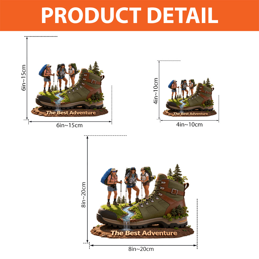 Love Hiking - Personalized Hiking Custom Shaped Acrylic Plaque