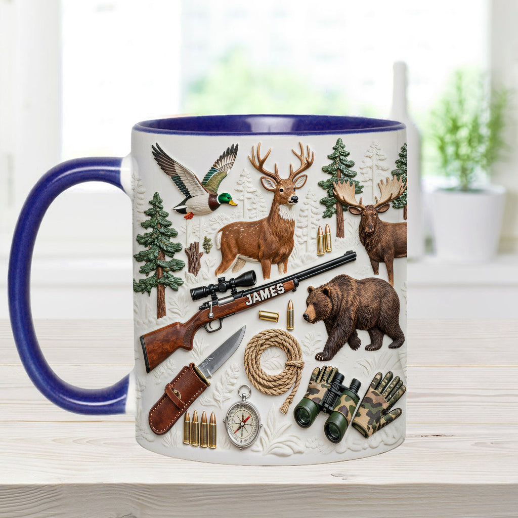 Liebe zur Jagd – Personalisierte Tasse und Untersetzer mit Jagdmotiv