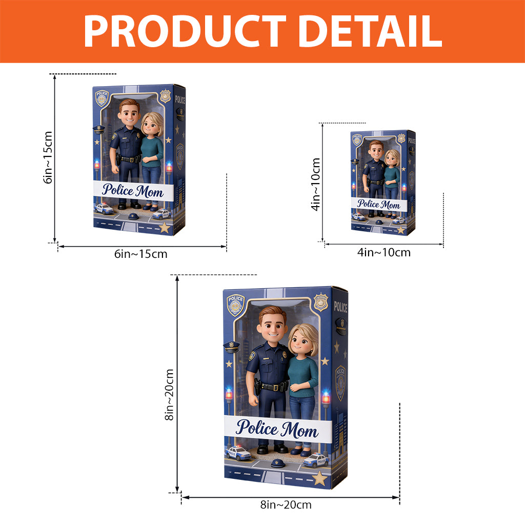 Police Mom - Personalized Police Officer Custom Shaped Acrylic Plaque