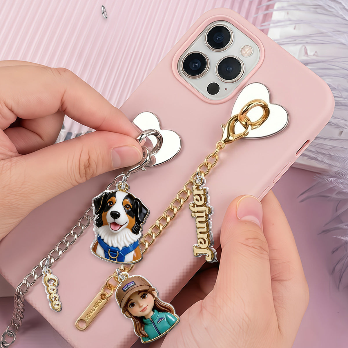 Ein Mädchen, das Hunde liebt - Personalisierte Hundehänger
