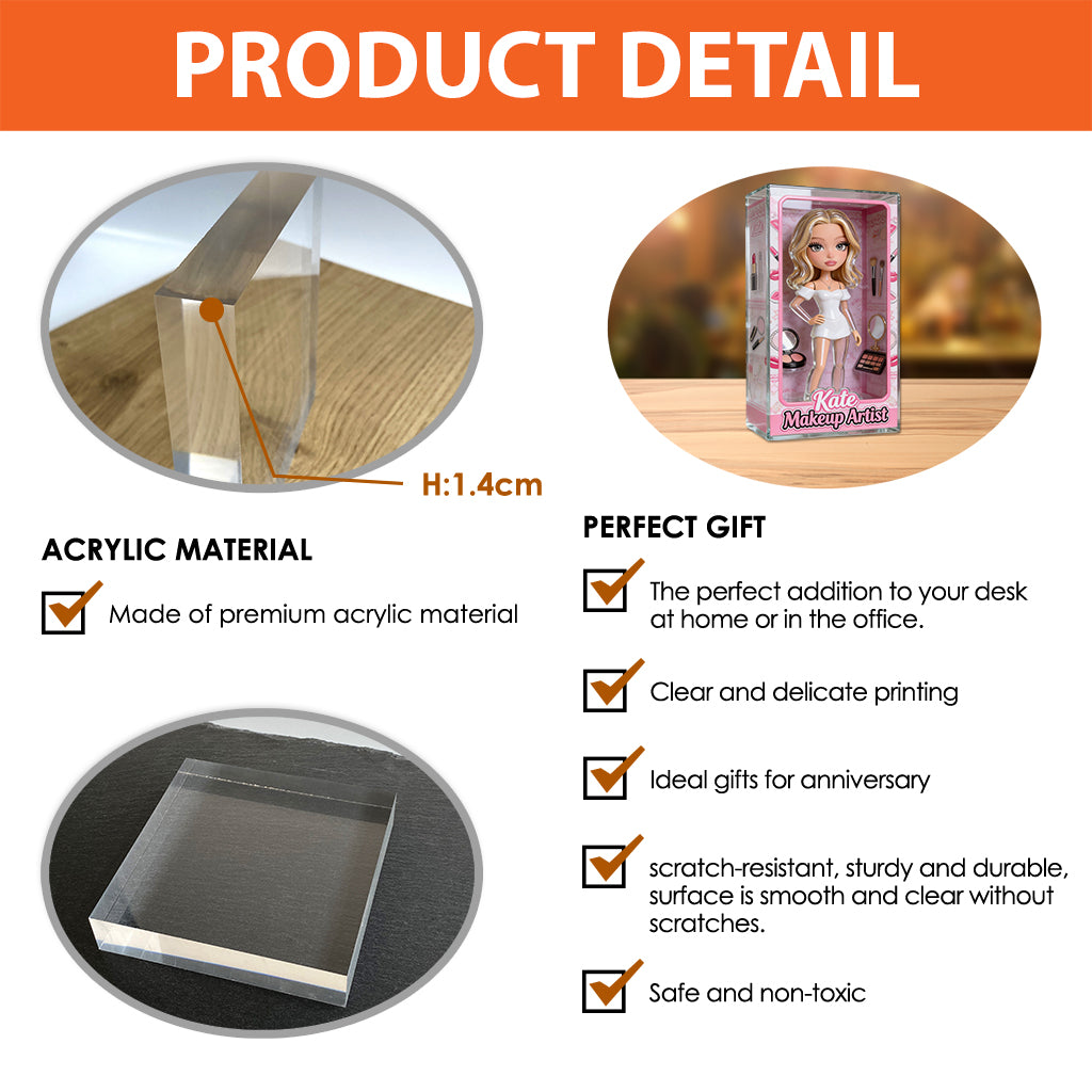 Makeup Artist - Personalized Makeup Custom Shaped Acrylic Plaque