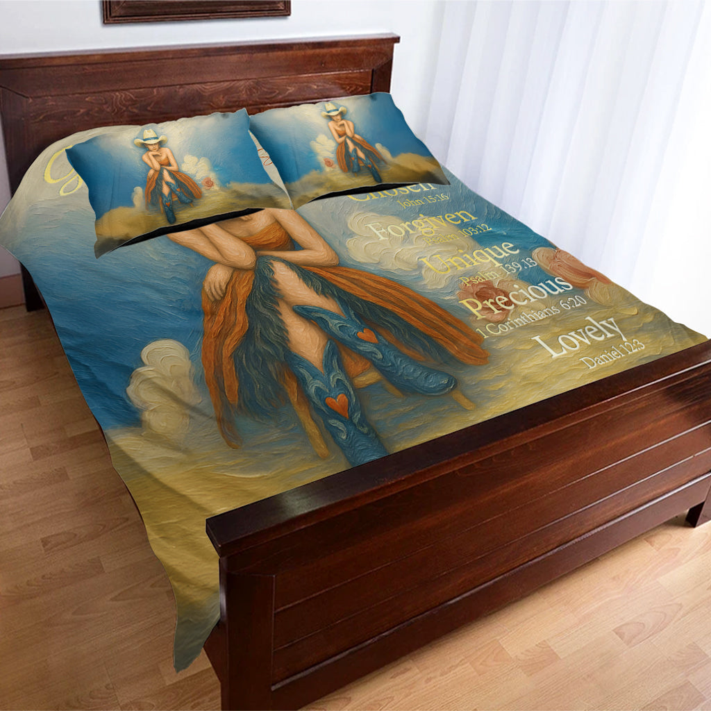 Beautiful Cowgirl - Personalized Cowgirl Bedding Set