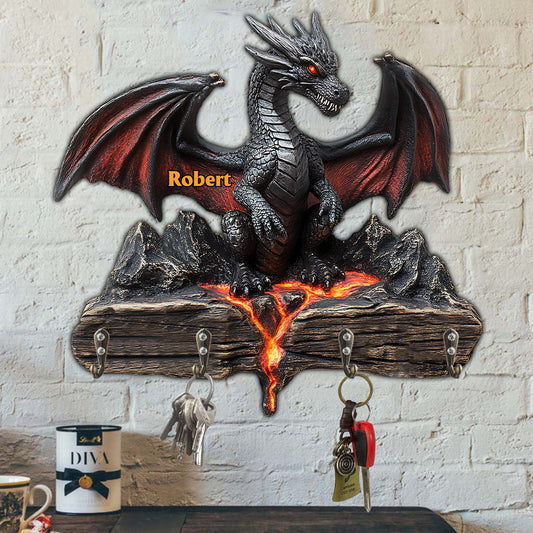 Love Dragons - Personalized Dragon Custom Shaped Key Rack