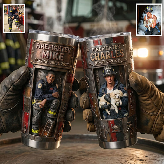 Stolzer Feuerwehrmann - Personalisierter Feuerwehr-Tumbler